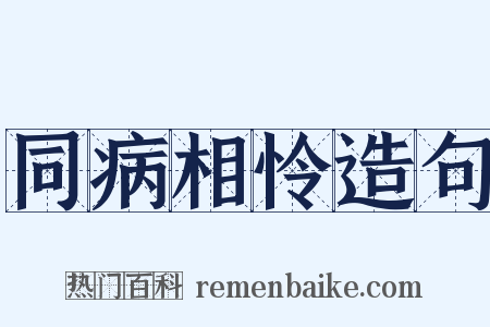 同病相怜造句是什么意思的图片
